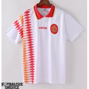 Španělsko 1994 Retro Venkovní Dres Krátký Rukáv Španělsko 1994 Retro Venkovní Dres Krátký Rukáv